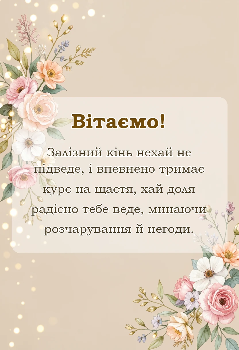 листівка з побажанням - привітання з днем водія