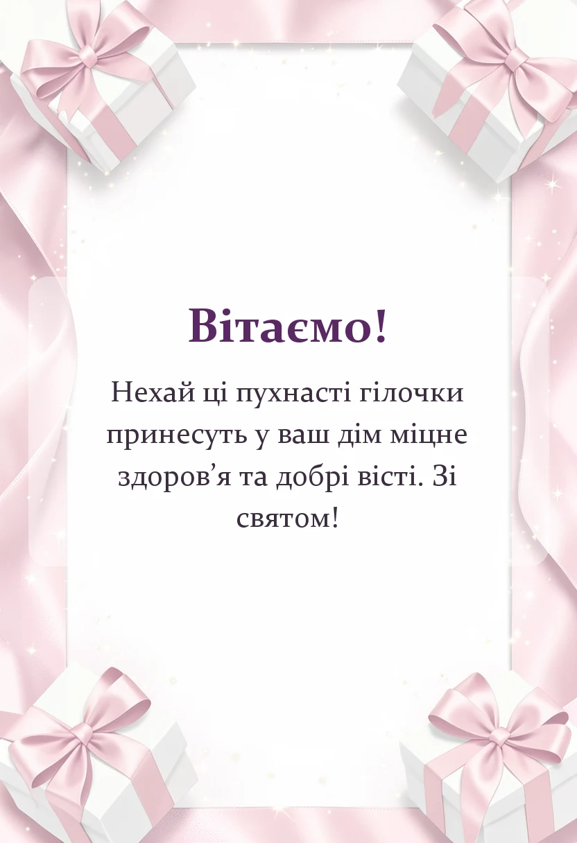 вітальна листівка - привітання з вербною неділею