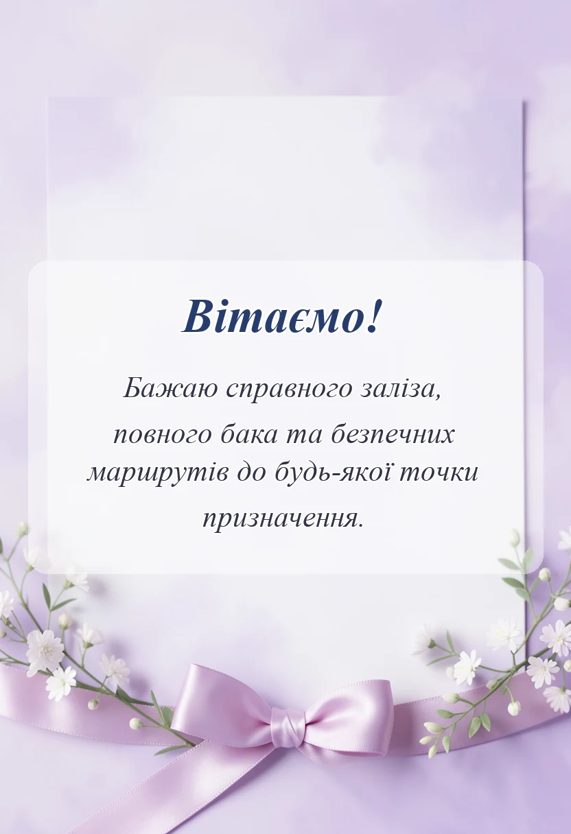 святкова картинка: привітання з днем водія