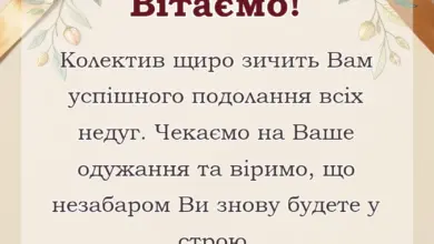 вітальна листівка - побажання швидкого одужання іншими словами