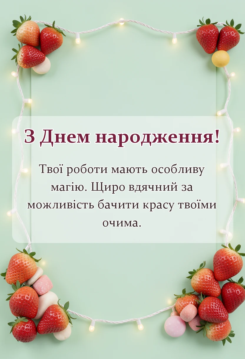 красива листівка: подяка художнику своїми словами