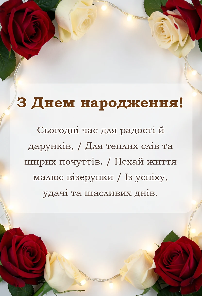 листівка з побажанням - вітання з днем народження з картинками