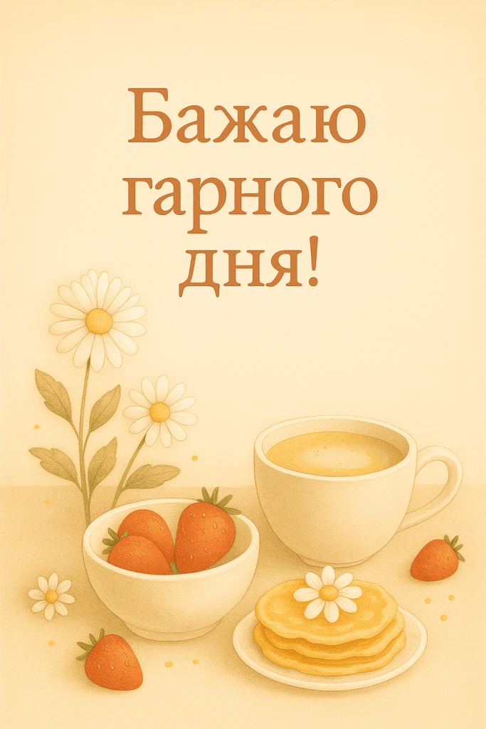 Сніданок з оладками та ягодами для гарного дня